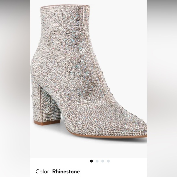 Betsey Johnson Cady Rhinestone Bootie Silver 8.0-8.5 NWT Zara - Picture 5 of 15